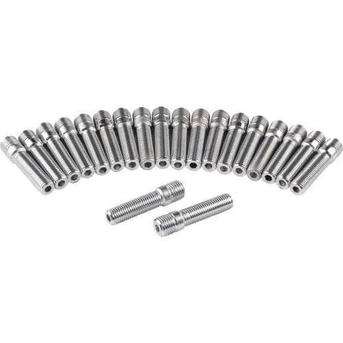20 Pieces 58mm Extended Wheels Stud Conversion 14x1.25 to 12x1.5 Screw Adapter