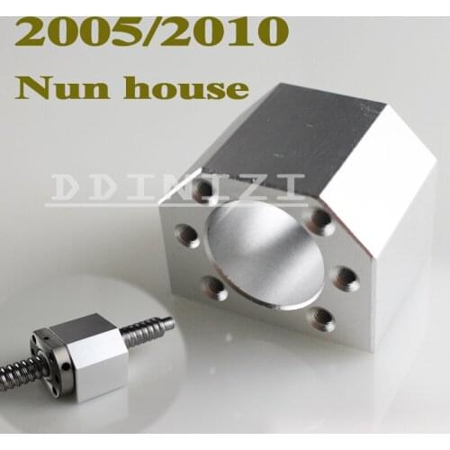 3pcs/lot 2005 ball nut housing bracket holder aluminium for 20mm ball screw SFU2005 SFU2010 CNC parts Free shipping