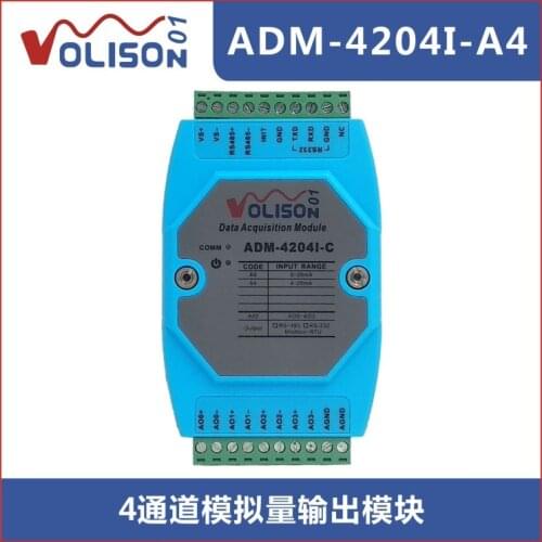 4-channel Analog Output Module 485 to Analog 4-20mA Signal DA Module MODBUS RTU
