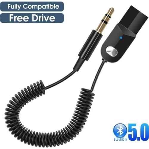 Aux Bluetooth Adapter For Car 3.5mm Jack Audio Bluetooth 5.0 Receiver USB Wireless Speaker Music Transmitter With Dongle Cable