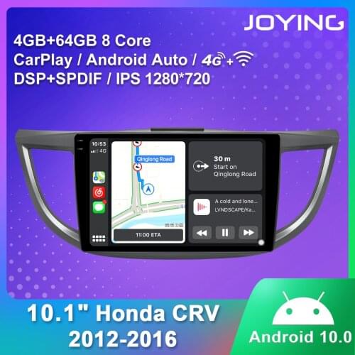 JOYING 10.1 Inch Car Multimedia Player Navigation Stereo Support WIFI Bluetooth RDS/4G BT Everse Camera For Honda CRV 2012-2016