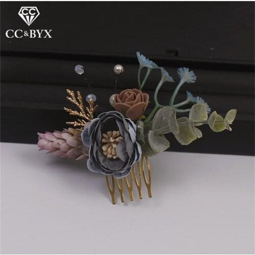CC Wedding Jewelry Hair Combs Hairpins Flower shape Engagement Accessories For Bride Forest Style Seaside Beach Leaf Forest 2826