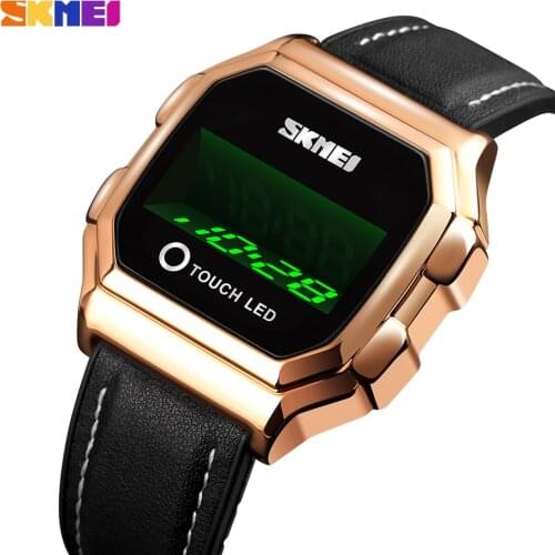 SKMEI Brand Luxury Digital Men Watches Steel/Leather Strap Touch Display Clock Business Waterproof Wristwatch Relogio Masculino