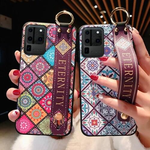 Holder Phone Case For Samsung Galaxy A30 a40 a50 a60 a70 a10 a20 Soft TPU Wrist Strap Case For Samsung A50s A30s A71 A51 A81 A91