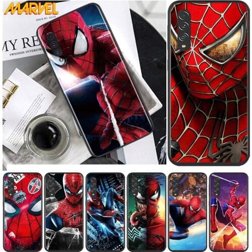 Spiderman Marvel for Samsung Galaxy A90 A80 A70 A60 A50 M60 M40 A20E A2Core A10S A10E Silicon Soft Black Phone Case