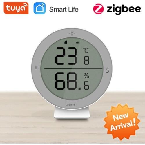 Tuya Wifi ZigBee Smart Home Temperature And Humidity Sensor With LED Screen Works With Home Assistant and Tuya Zigbee Hub