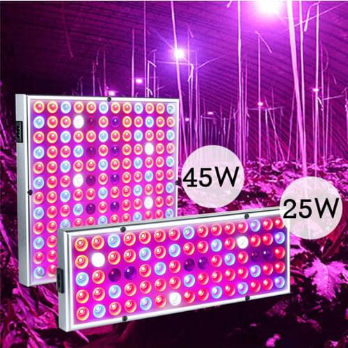 25W/45W LED Plants Grow Panel light cultivo Growing Phyto Lamp UV IR kit For Indoor Greenhouse growbox room vegetable tent