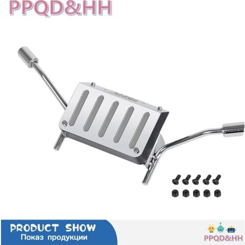 Simulation Metal Fuel Tank Exhaust Pipe Parts for 1/10 TRX-4 Land Rover RC Car