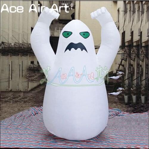 Customized Halloween monster inflatable white fat ghost,air ghost model,haunting decoration character for sale