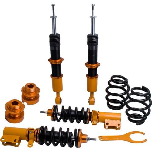 Coilovers Shock Kit for Honda Fit 1st 1 First Gen USA Model 2007 2008 Adj. Height Struts Full Assembly Coilover Suspension Lower
