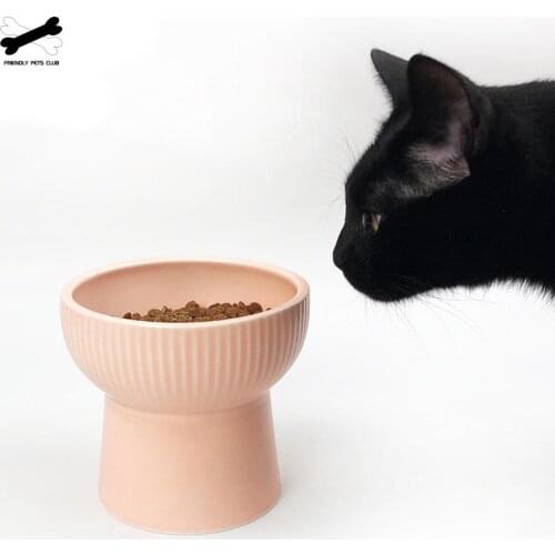 Pet Feeder For Cat Dog Bowls Pet Raised Small To Medium Cats Ceramic Material Four Colors Available Portable And Easy To Clean