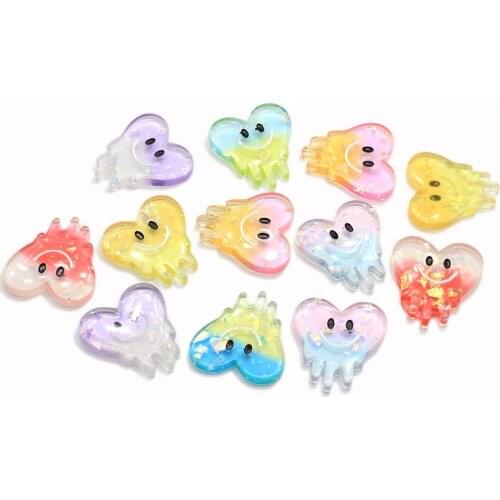 Cute Resin Cartoon Tooth Cabochons Happy Face Cartoon Tooth Flatback Embellishments Hair Bow Center Supplier