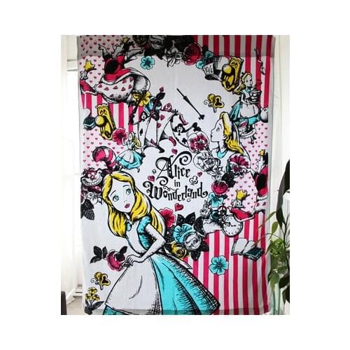 Disney Alice in Wonderland Fashion Anime Figures Cartoon Product Cosplay Accessories Blanket Towel Household Gift New