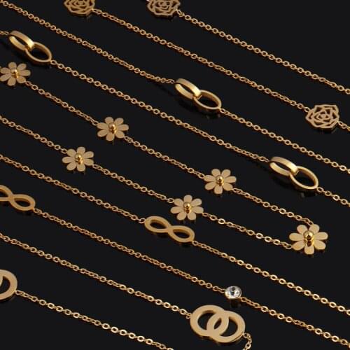 Fashion Long Necklace Women Stainless Steel Necklace For Women gold Necklace For Women Sweater Chain Necklace Jewelry Wholesale