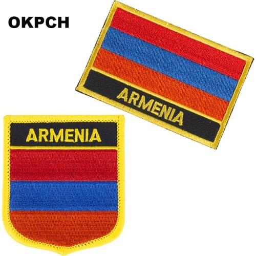 Armenia Flag patches embroidered flag patches national flag patches Patches for Clothes DIY Decoration PT0198-2