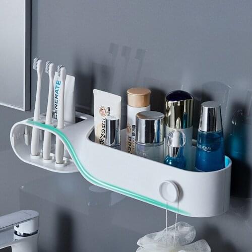 Bathroom for Convenience Shelf Holder Tooth Brush Wall Mount Organizer Gadgets Supplies Stand for Electric Dental Brush Holder