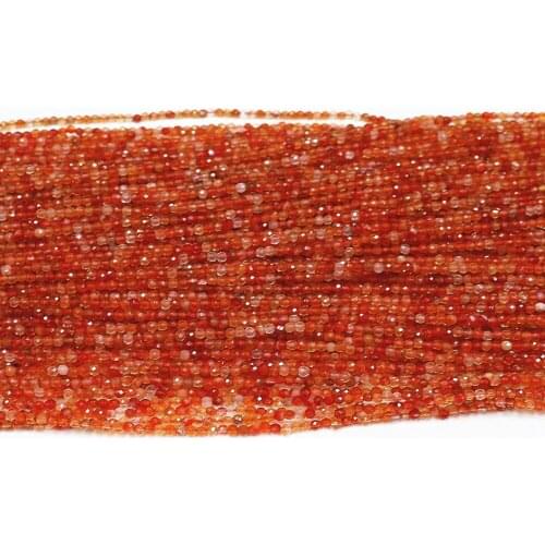 Natural Red Carnelian Stone Onyx Agat 2mm 3mm Round Beads Fashion Diy Jewelry Loose Spacers Accessories Beads 15" B472