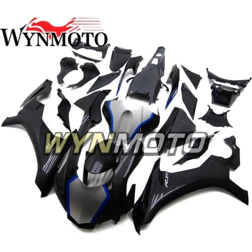 Carbon Fiber Effect Black Silver Blue Fairings +Tank Cover For Yamaha YZF 1000 R1 15 16 YZF-R1 2015 2016