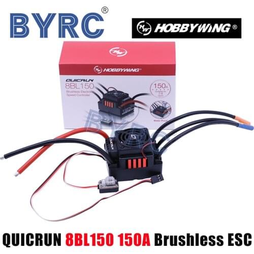 Brand New waterproof 150A Hobbywing Quicrun WP-8BL 150 Brushless Sensorless ESC Speed Controller For1/8RC Cars Touring Car Trugg