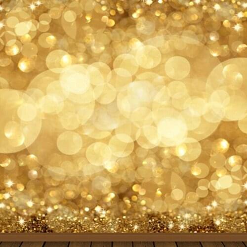 Bling Shiny Golden Halo Wood Floor Golden Children Baby Holiday Photography Backdrops Holiday Background Photo Studio 5'*6.5