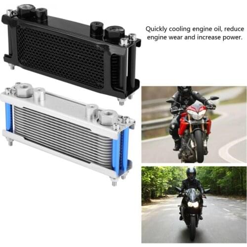 Motorcycle Engine Oil Cooler Cooling Radiator Universal Upgrade Aluminum 50CC-200CC