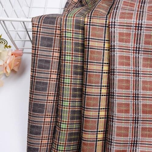 Corduroy fabric for dress geometric printed Plaid corduroy womens fashion shirt clothing cloth DIY Polyester handmade Sewing