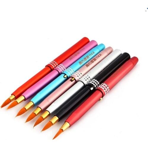 Hot Fashion Lipbrush Retractable Metal Shell Cosmetic Lipstick Gloss Makeup Brushes Tool Women Random Color11 SK88