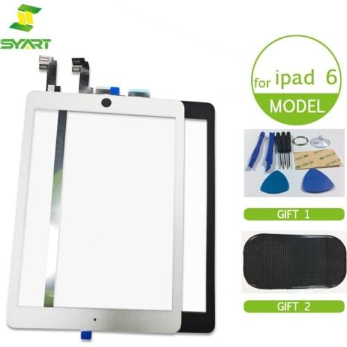 SYART Best quality Touch Screen Glass Digitizer Replacement For iPad 6 iPad air 2 ipad6 Front Glass touchscreen