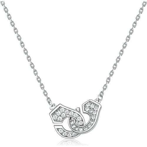 925 Sterling Silver Handcuff Pendant Necklace For Women High Quality Femal Jewelry Anniversary Gift Free Shipping