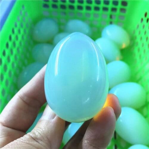 1pc Natural Opal Stone Egg Gemstone Massage Yoni Egg Crystal Reiki Healing Chakra Stone Home Decoration