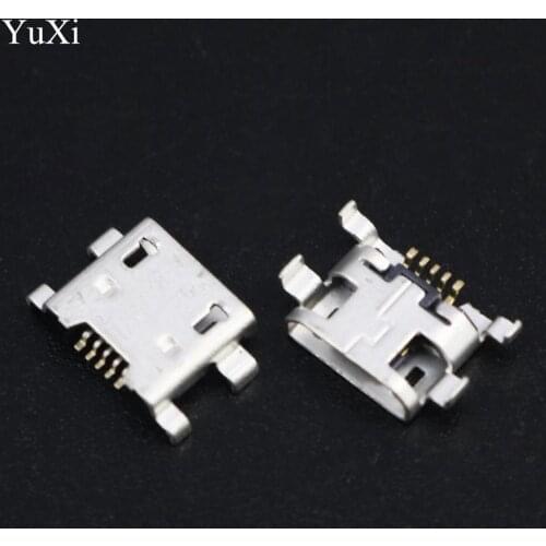 YuXi 10pcs Micro USB Charging port 5pin jack Four legs plate socket short needle Female socket Mini USB connector for OPPO R831