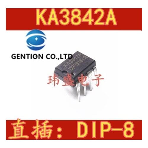 20PCS KA3842 KA3842A DIP-8 switching power supply control IC chips in stock 100% new and original