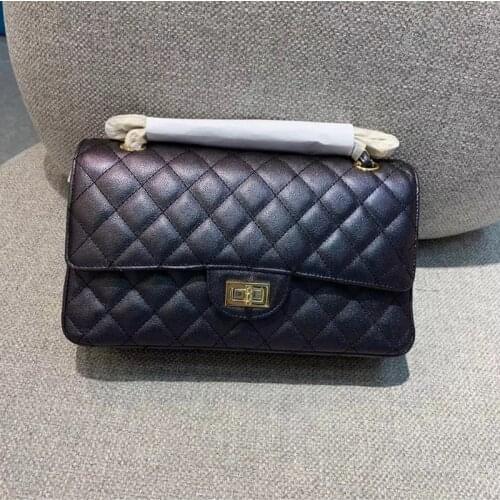 2021 Luxury Women Bag 1112 Pearl Caviar Ball Pattern 25.5 Diamond Lattice Handbag Chain Bag Genuine Leather Purses and Handbags