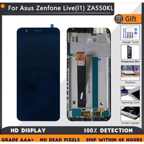 5.5 inches for ZenFone Live L1 ZA550KL X00RD LCD display, touch screen digitizer assembly, with frame replacement + free tool