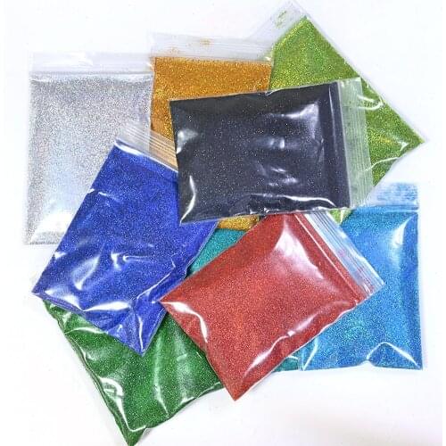 500g/Bag 0.2mm Nail Glitter Powder Shining Holographic Laser Gold/Silver/Pink/Green Nail Art Dust Bulk Grandient Powder Te#061