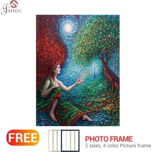 5D DIY Diamond Painting Abstract Woman Tree Full Round Diamond Embroidery Cross stitch Holiday Gifts