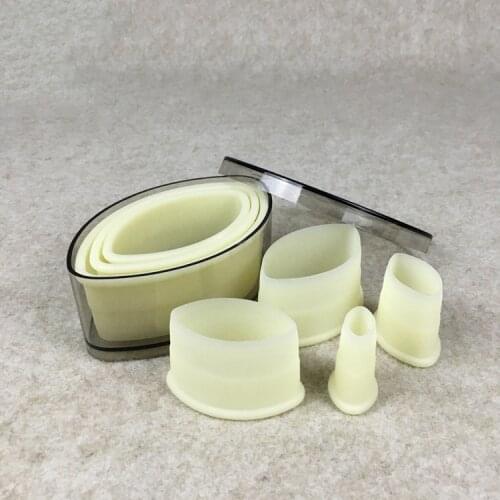 7 PCS per lot Flat Edge Olive Oval shaped Nylon Plastic Cutter Candy Cake Pastry Cookies Biscuit Cupcakes Mold
