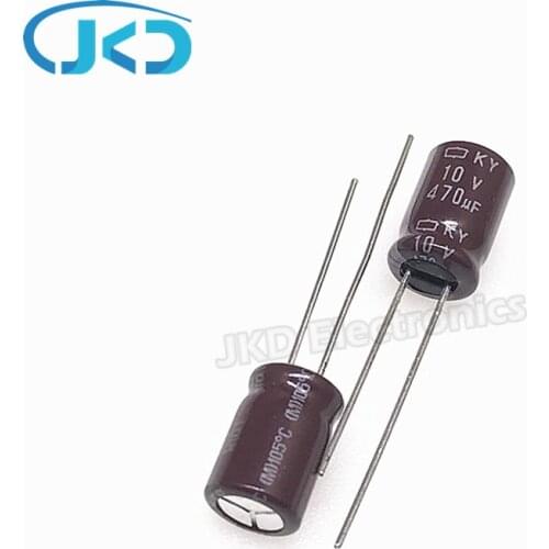 20pcs/Lot 470uF 10V Japan NCC KY Series 8x11.5mm Low ESR Long Life 10V470uF Aluminum Electrolytic Capacitor