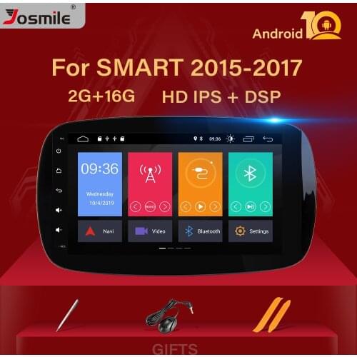 IPS DSP Android 10 Car multimedia Player For Mercedes/Benz Smart Fortwo 2016 2017 2018 Radio GPS Navigation stereo Audio JBL
