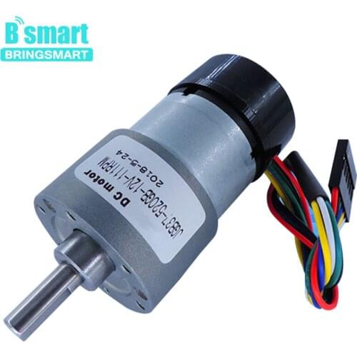 Bringsmart Dust-proof Motor Encoder 520GB 12V Encoder 1600rpm DC Reduction Motor Gear Electric Motor Reducer Signal Feedback