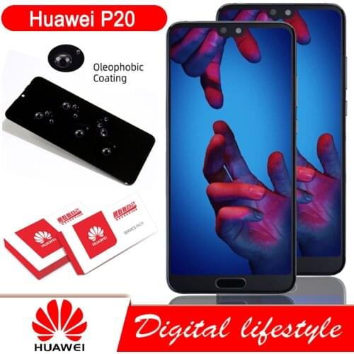 100% Original Display with Knuckle screenshot frame Fingerprint for Huawei P20 LCD Touch Screen EML-L09 EML-L22 EML-L29 EML-AL00