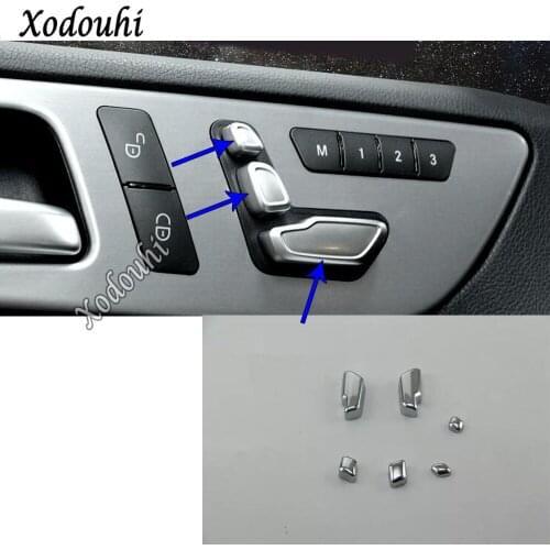 For Mercedes Benz GLA 2015 2016 2017 2018 2019 Car Body Cover Detector Seat Adjustment Knob Button Switch Trim Frame Parts 6pcs