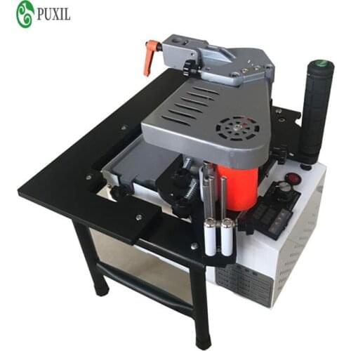 SC-40 Edge Banding Machine Portable Wood PVC Two-sided Gluing Edge Bander with Tray & Cut Adjustable Speed 110/200V 1200W 1000ml