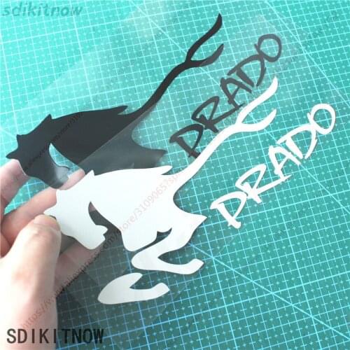 Horse Run Cool Sports Sticker Racing Windows Decal Car Styling For TOYOTA PRADO 120 150 2018 accessories