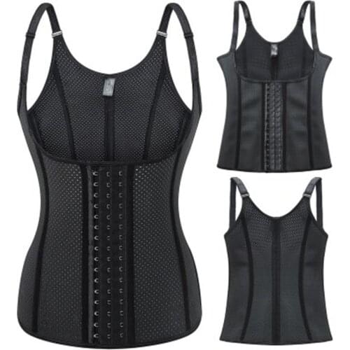 12 steel bone Shapewear Breathable Latex Corset Vest Waist Trainer Body Shaper Slimming Underwear Women Fajas Fajas Reductoras