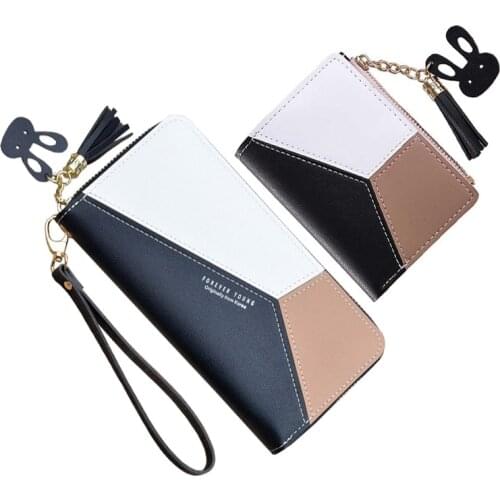 Wallets Zipper Coin Purse Lady Purses Handbags Women Clutch Cards Holder PU Leather Moneybag Billfold Wristlet Wallet Pocket