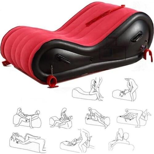 Multifunction Inflatable Bed Sofa For Travel Beach Beds Chaise Fold Bedroom Furniture ArmChair Velvet PVC Leather Bed Frames