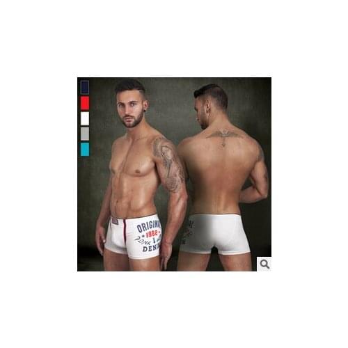 Brand australia Pink hero boxers men solid underwear Pure cotton printed packets of muscle men underwear flat feet