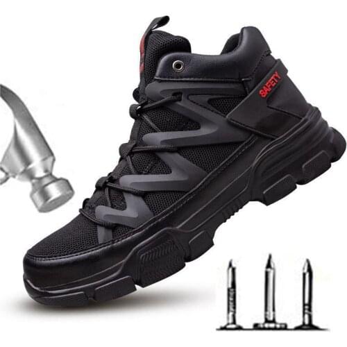 Winter Work Safety Shoes Men Steel Toe Cap Puncture-Proof Anti-smash Women Boots Sports Warm Indestructible Wear High Top Shoes