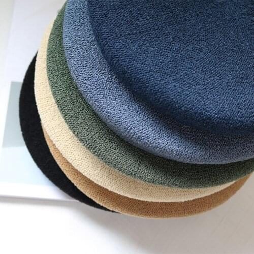 New Simple Solid Color Beret French Artist Warm Autumn Winter Beanie Hat Retro Vintage Plain Elegant Ladies Octagonal Beret Hat